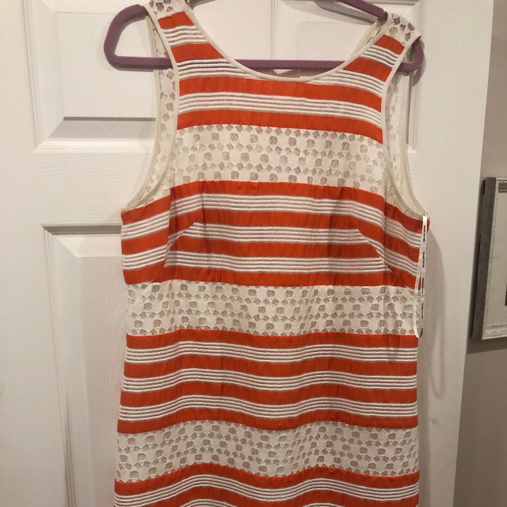 Abs by Allen Schwartz Striped Lace Shift Size 14